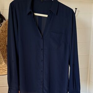 The Limited navy blue blouse.